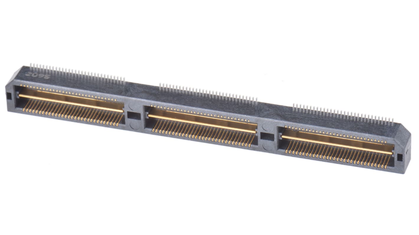 Samtec QTH Series Straight Surface Mount PCB Header, 180 Contact(s), 0.5mm Pitch, 2 Row(s), Shrouded