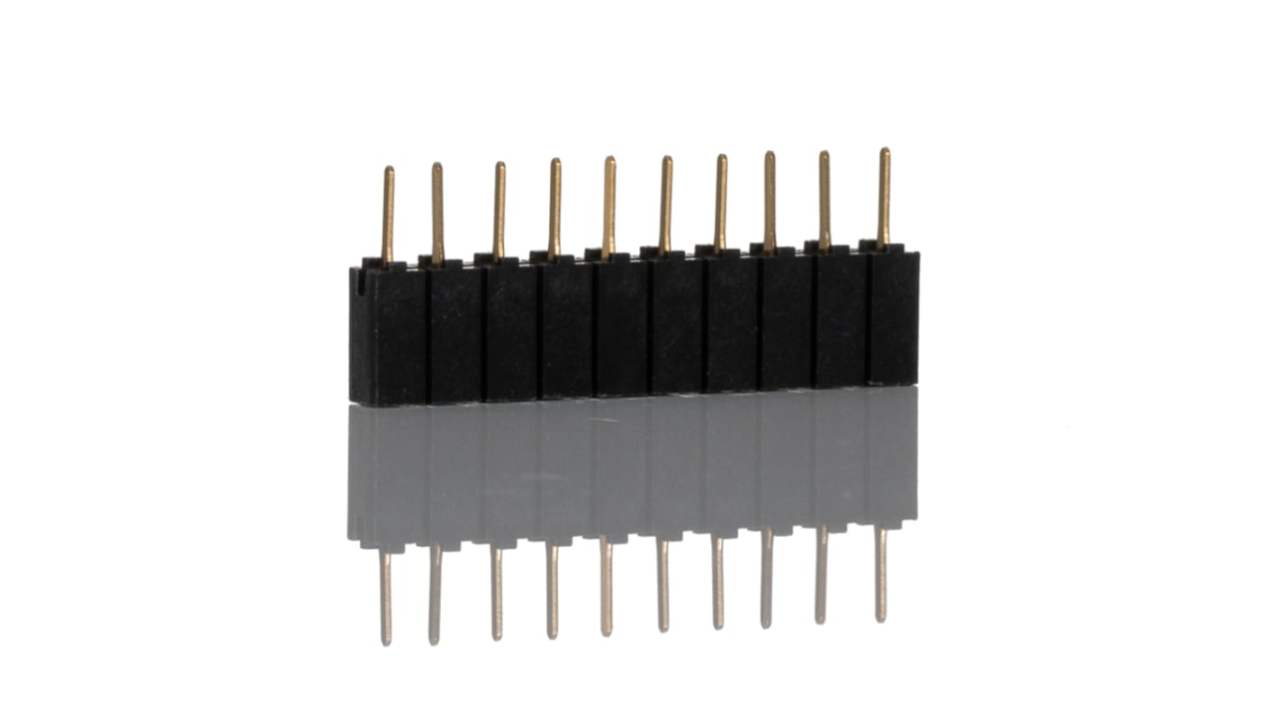 Gniazdo PCB 10 -pinowe raster: 2.54mm typu płytka – płytka Proste Przewlekany