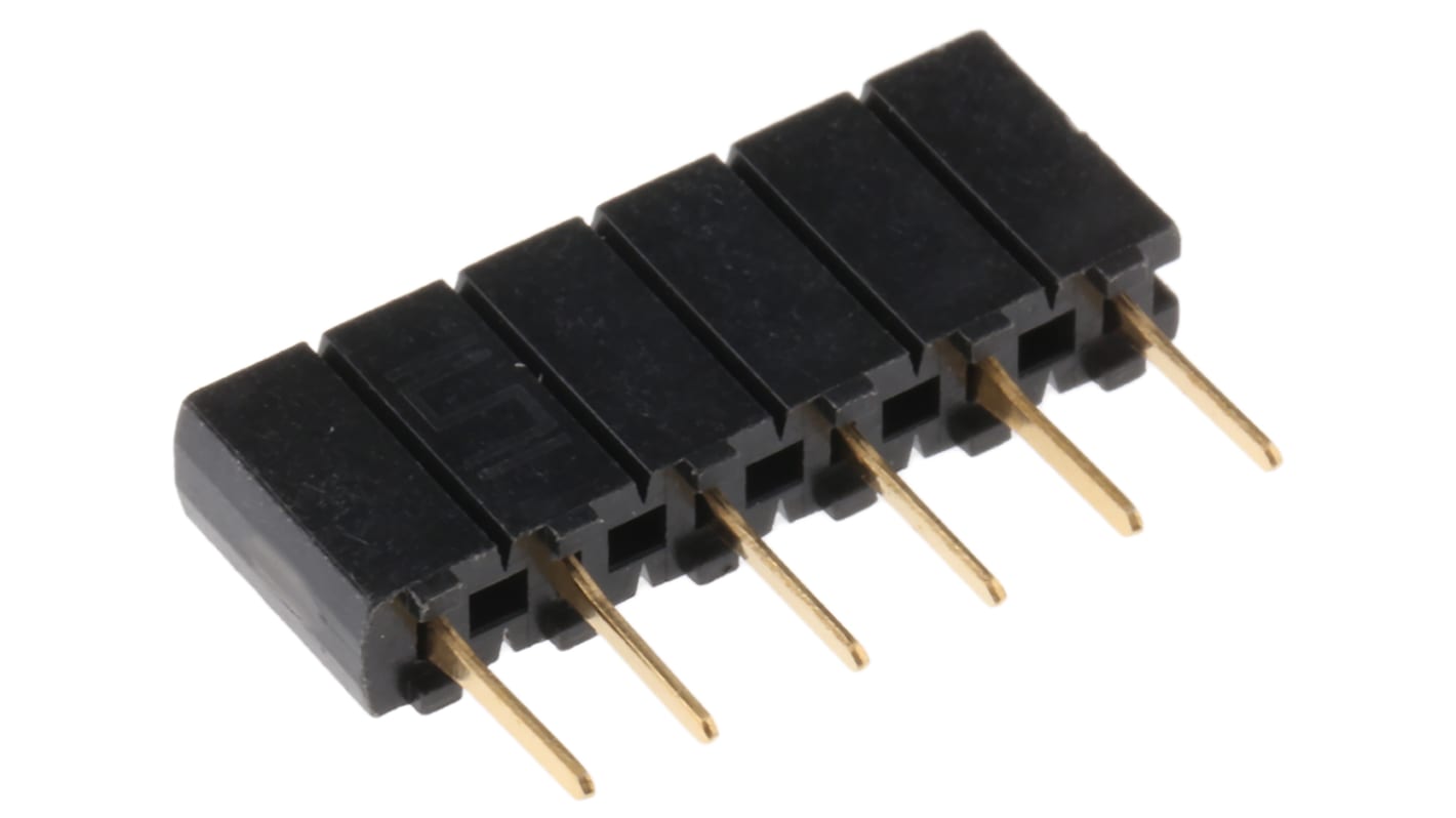 Gniazdo PCB 6 -pinowe raster: 2.54mm typu płytka – płytka Proste Przewlekany