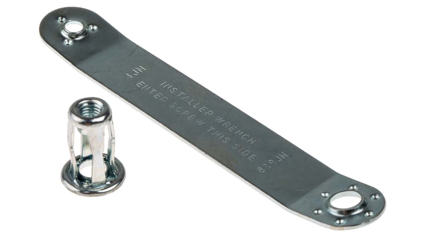 RS PRO Bright Zinc Plated, M5 Steel Threaded Insert, 13.49mm diameter 10.16mm Depth 18.19mm
