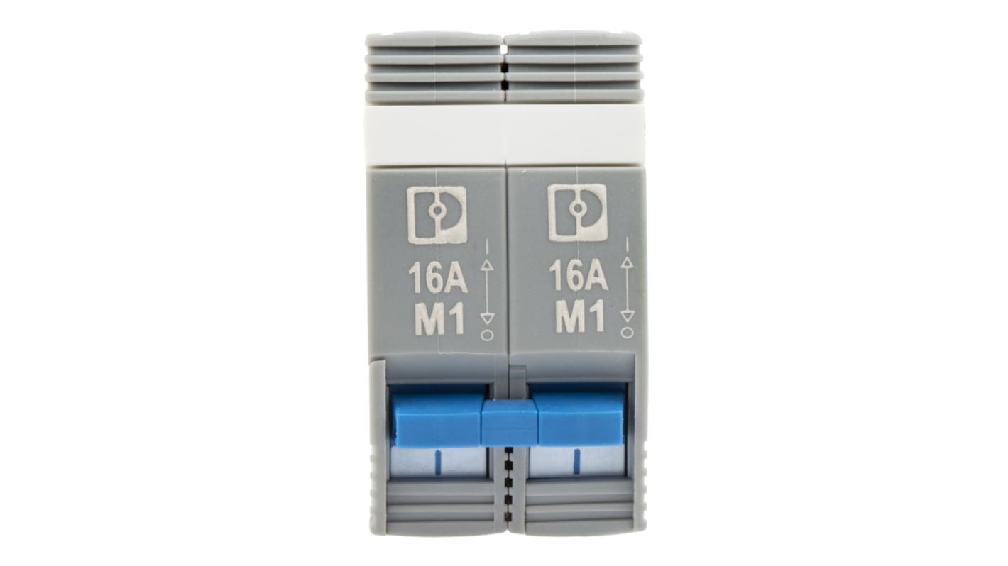 Phoenix Contact TRABTECH Thermal Circuit Breaker - CB TM2 16A M1 P 2 Pole, 16A Current Rating