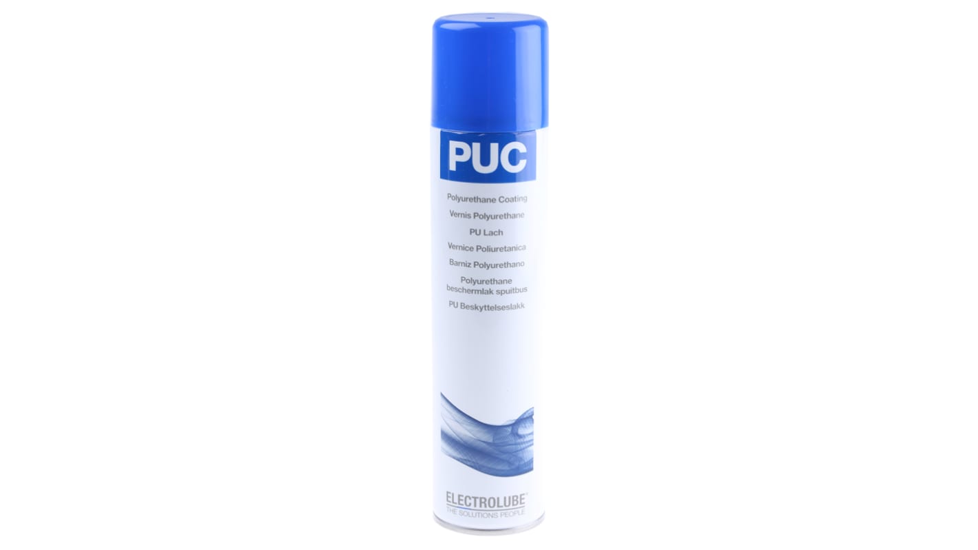 Vernis de blocage Transparent Ambre Electrolube, Aérosol 400 ml, PUR pour Electronique