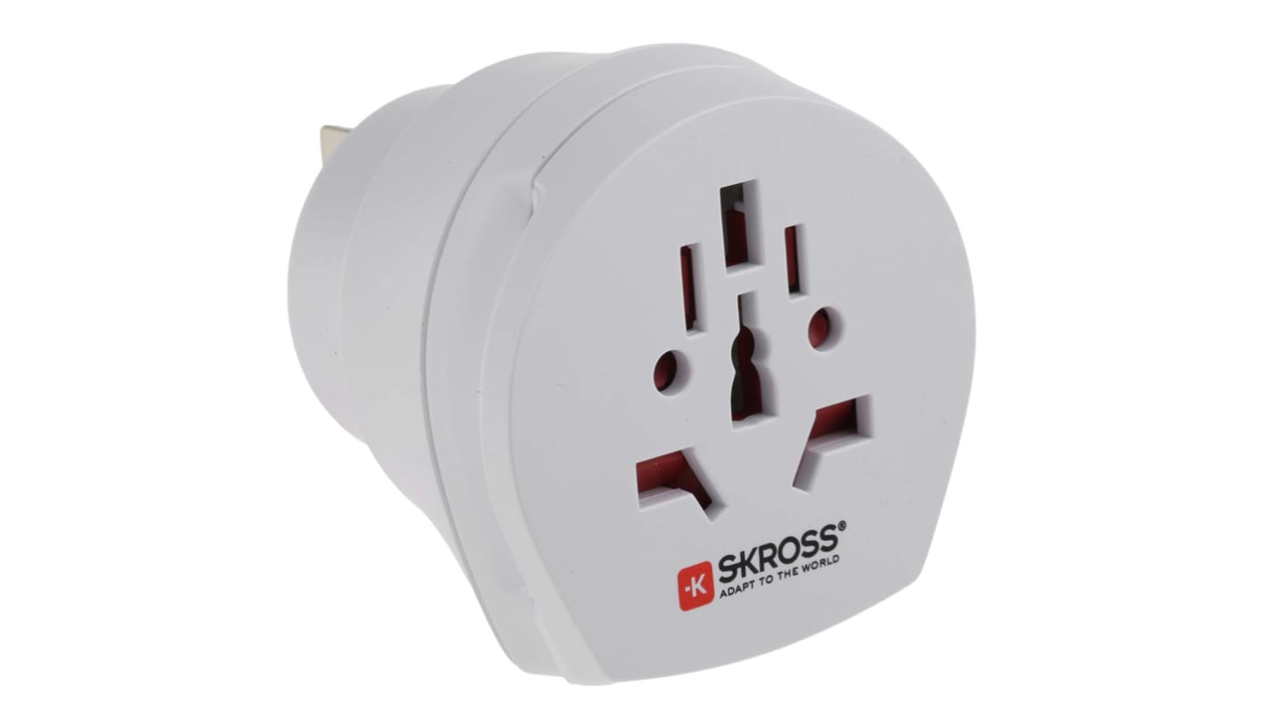 Adattatore universale SKROSS da Europa, Italia, Svizzera, Regno Unito, USA a Australia, Cina, Europa, 10A