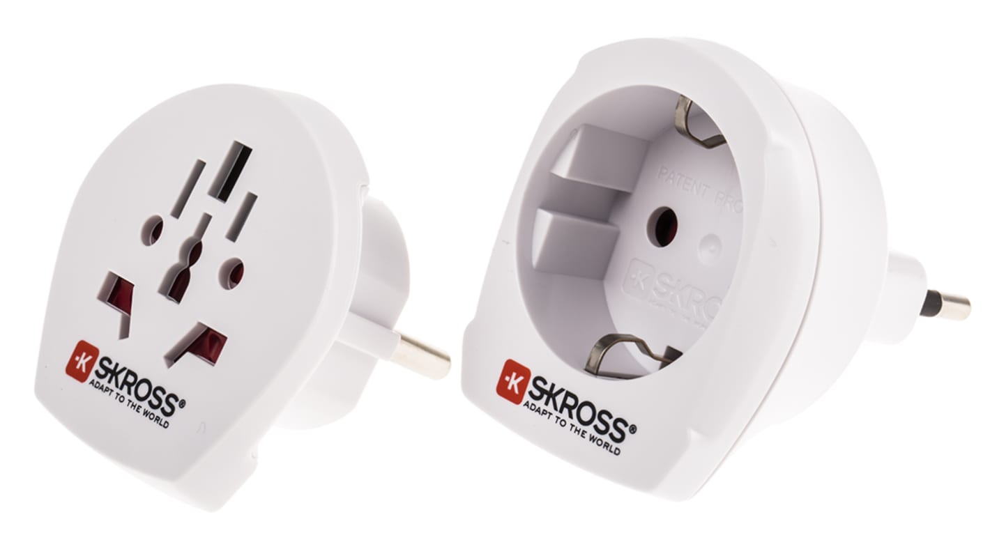 Adattatore universale SKROSS da Australia, Cina, Europa, Svizzera, Regno Unito, USA a Europa, Italia, 16A