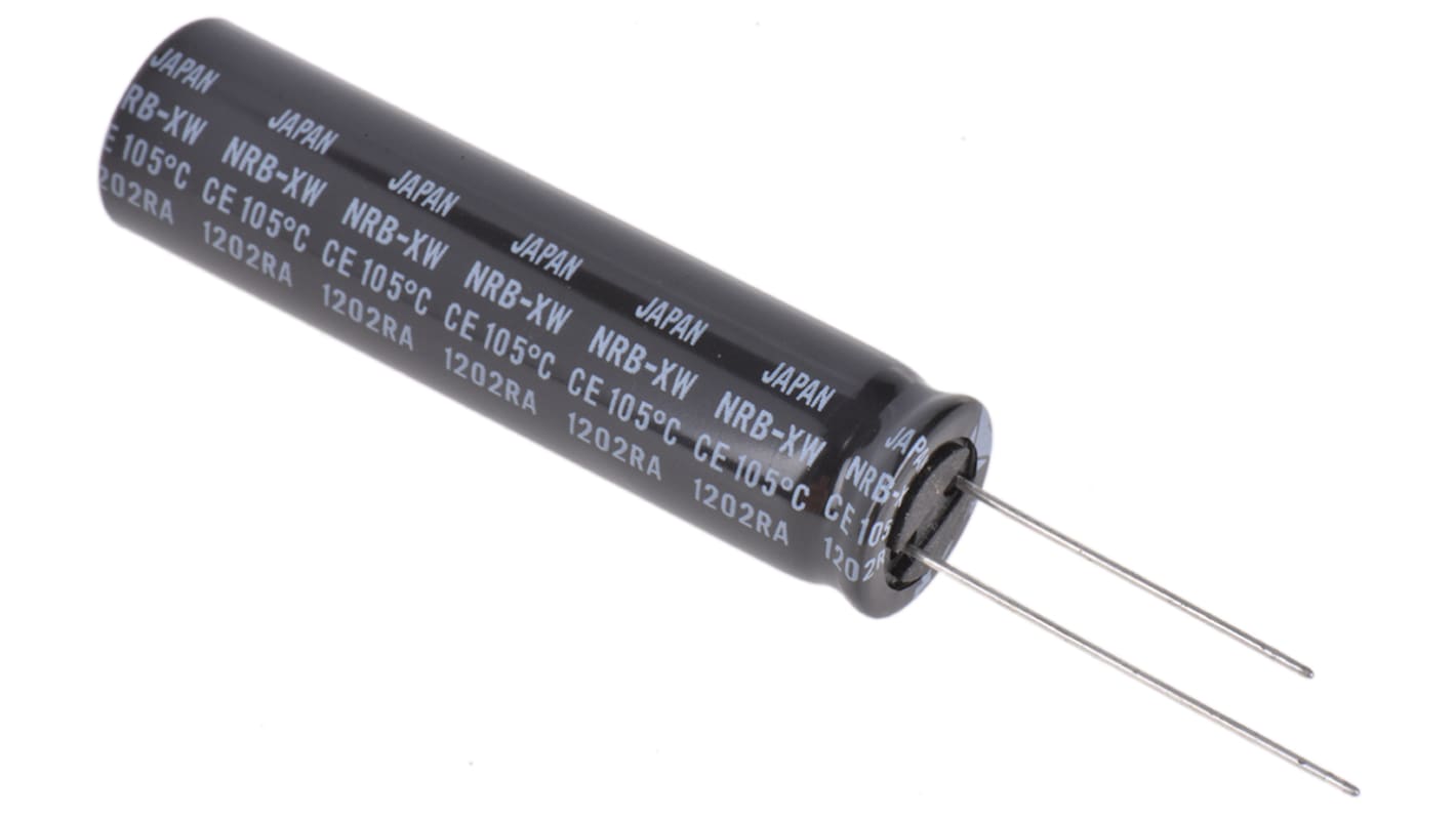 Condensador electrolítico NIC Components serie NRB-XW, 68μF, ±20%, 450V dc, Radial, Orificio pasante, 12.5 x 50mm, paso