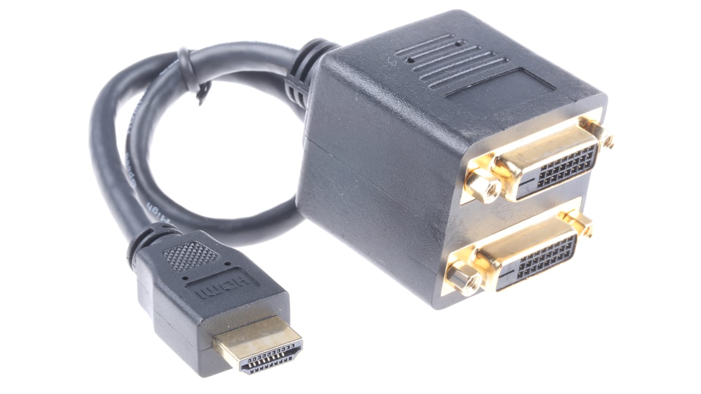 RS PRO Audio AV-Adapter Male HDMI - Female DVI-D
