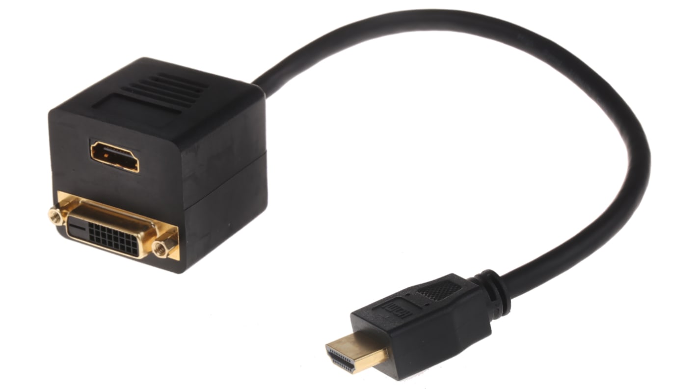 RS PRO Male HDMI to DVI-D Dual Link, HDMI