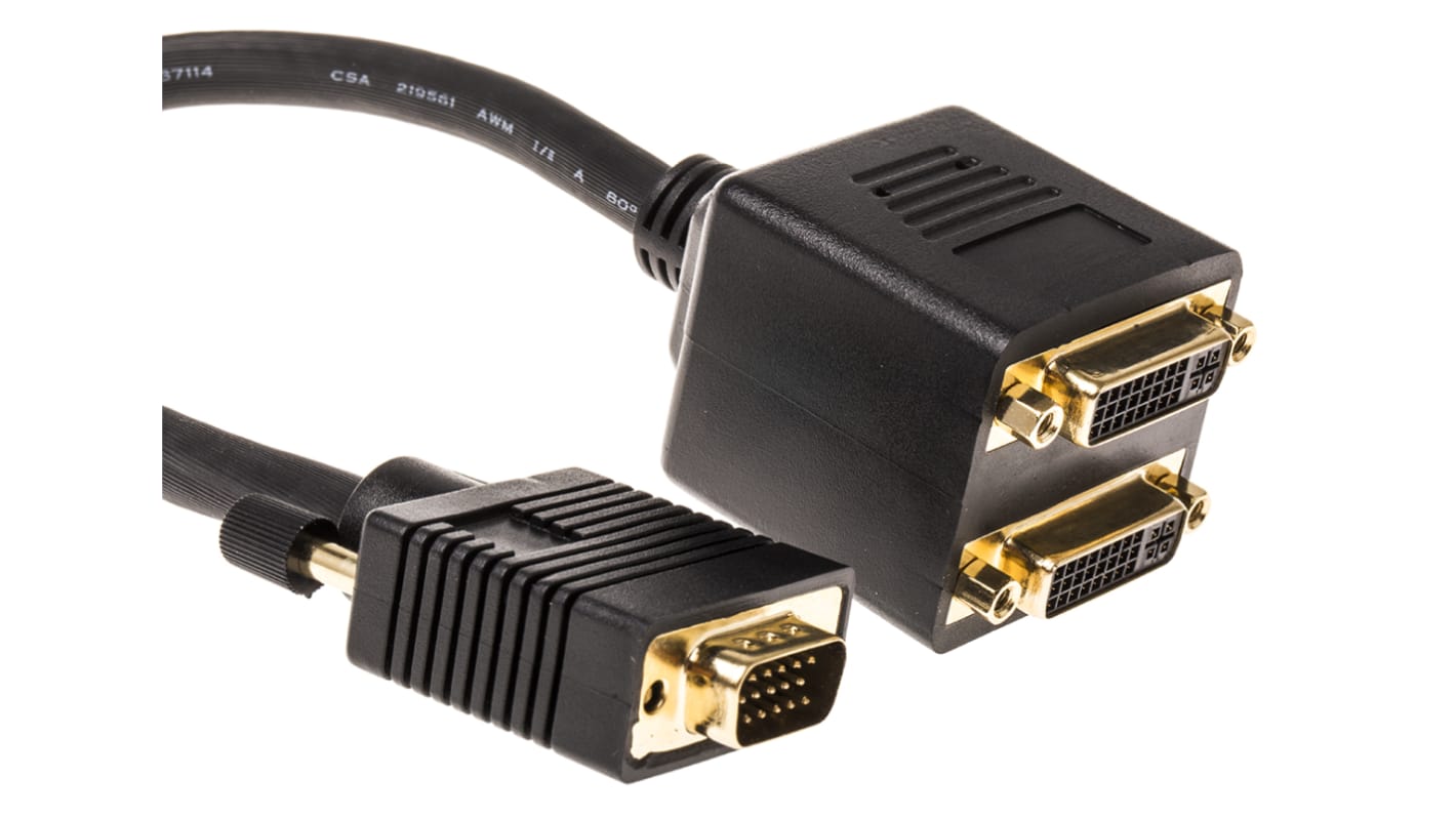 Adapter AV Męskie VGA (1) na Żeńskie DVI-I (2)