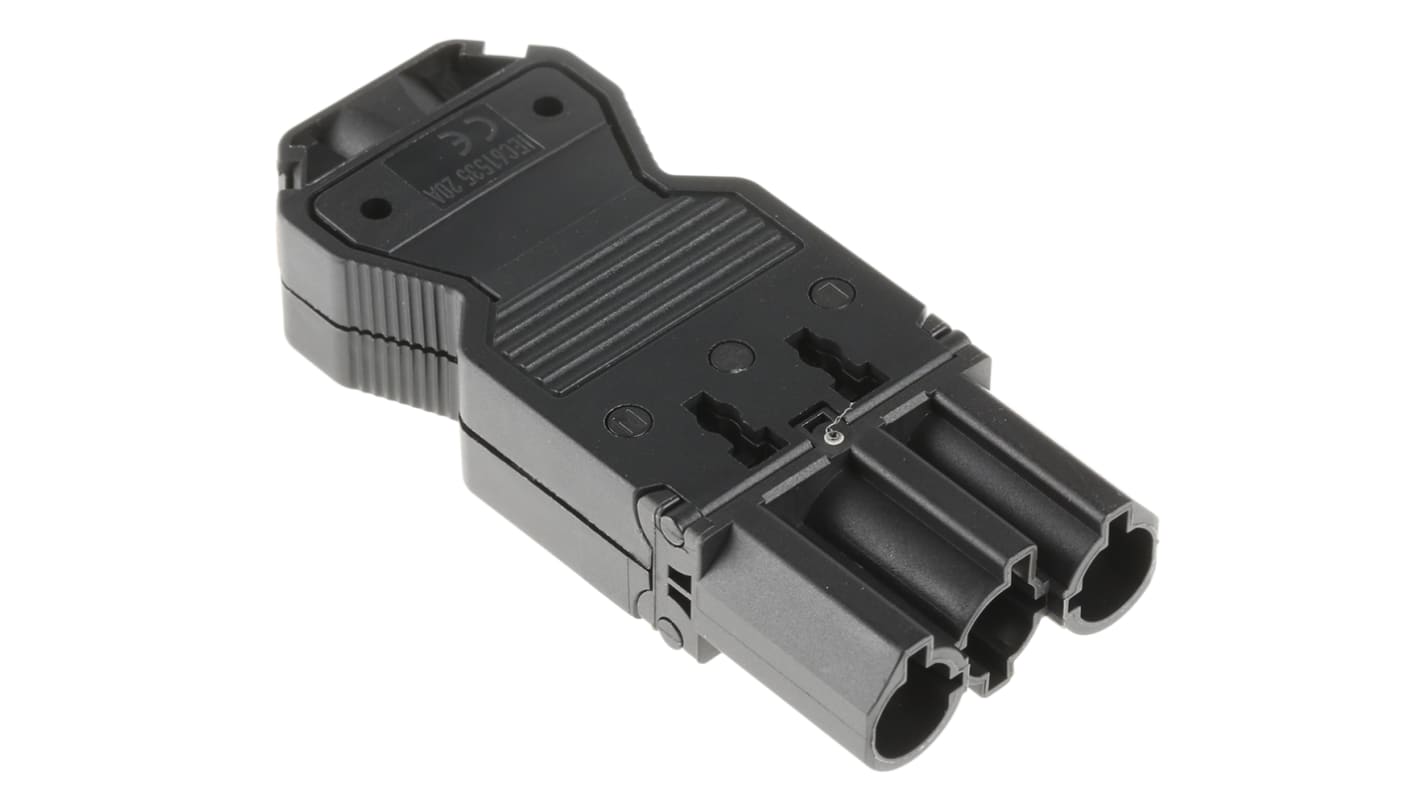 Wieland GST18i3 Series Mini Connector, 3-Pole, Male, Cable Mount, 20A, IP40