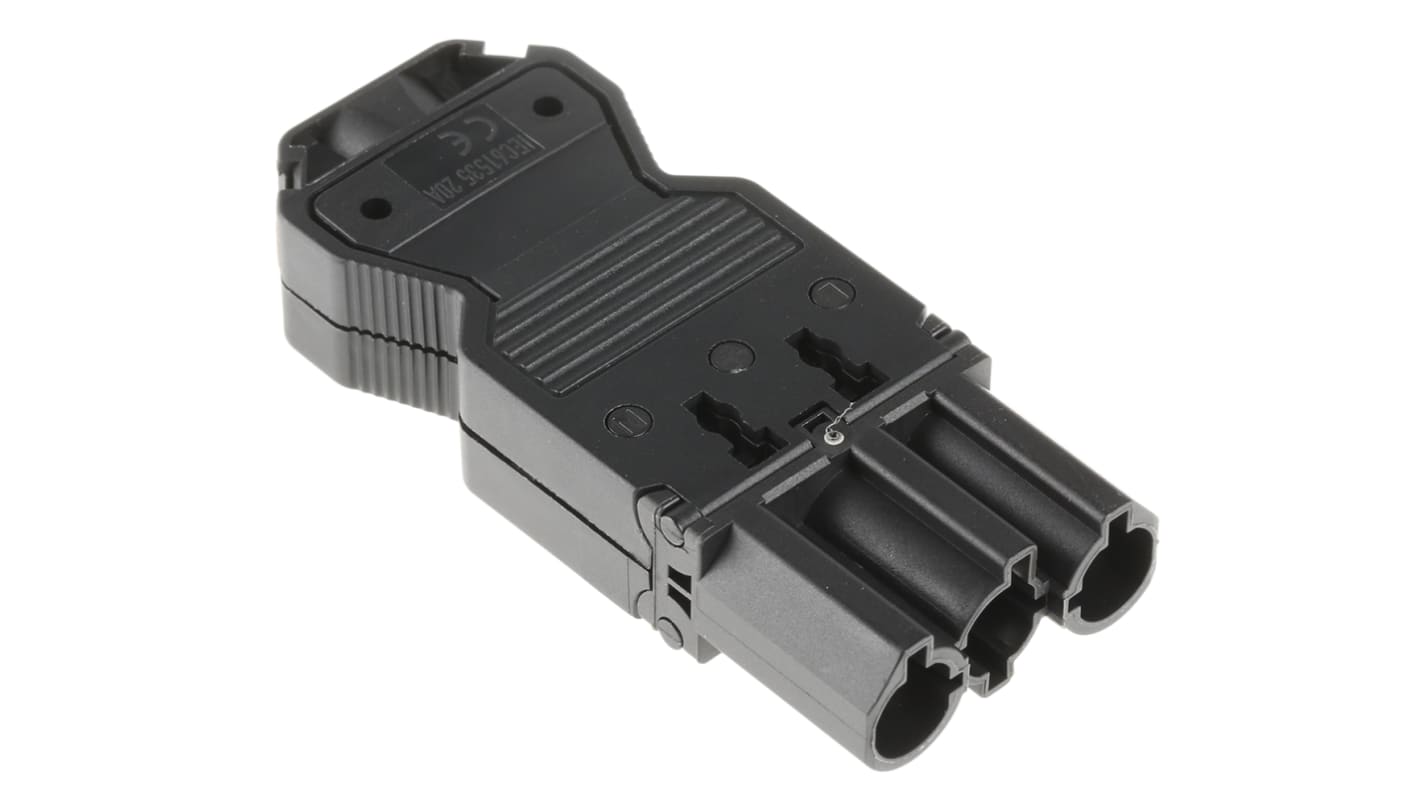 Conector de iluminación Macho GST18i3, 3 Polos, Montaje de Cable, 250 V, 20A, IP40