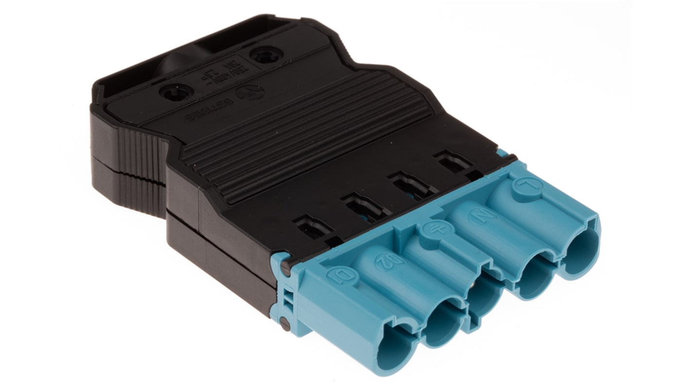 Conector de iluminación Macho GST18i5, 5 Polos, Montaje de Cable, 250 V, 20A, IP20