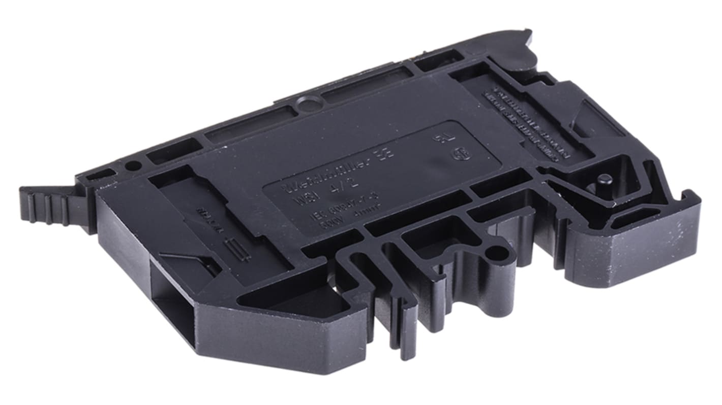 Weidmuller 1880390000 W Series Black, Single-Level, Screw Termination