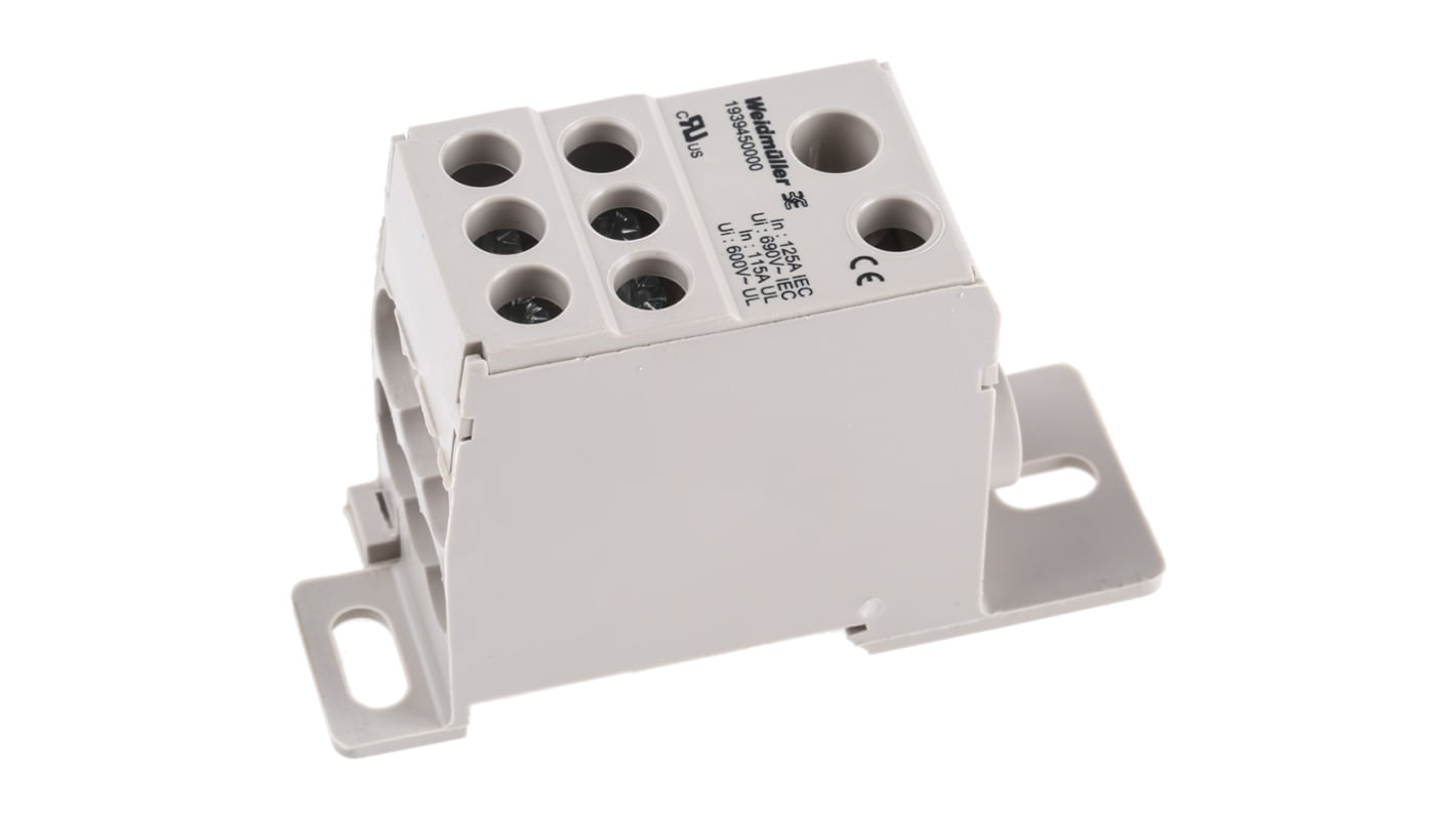 Weidmuller 1939450000 W Series, 10 → 35mm², Double-Level, Screw Down Termination