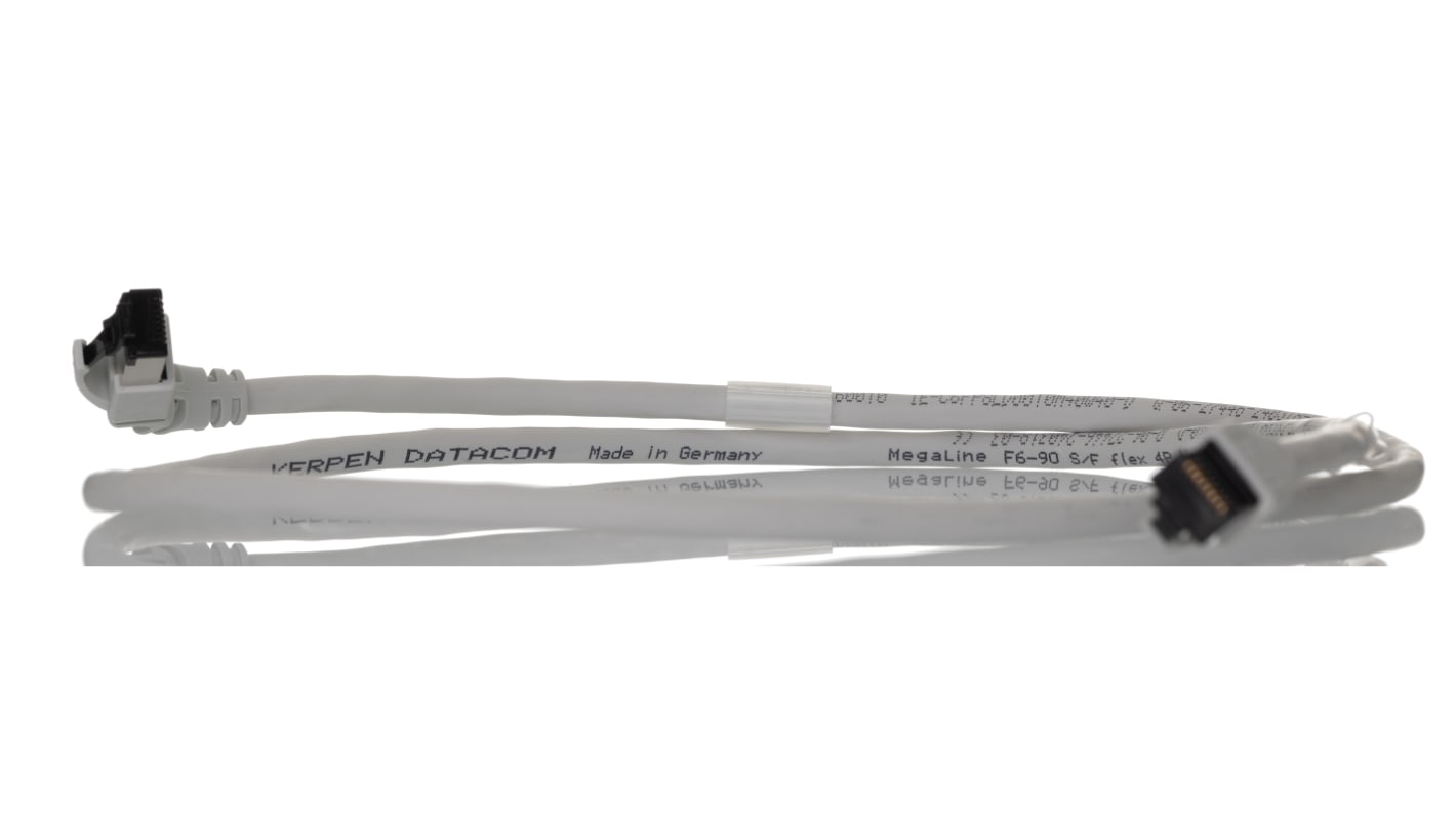 Weidmuller, 1m Cat6, Grey RJ45 to Male RJ45 Male, S/FTP Shielded, Terminated LSZH Sheath