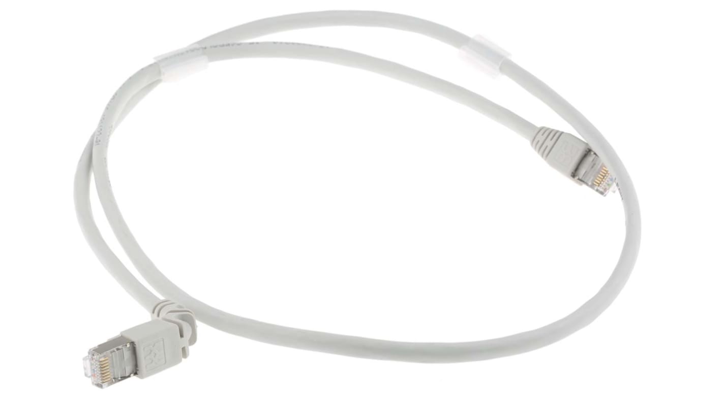 Weidmuller, 1m Cat6, Grey RJ45 to Male RJ45 Male, S/FTPShielded, Terminated LSZH Sheath