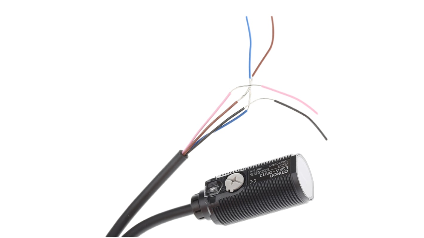 Rs-Online Sensore fotoelettrico Cilindrico Omron a diffusione rilevamento 300 mm uscita NPN