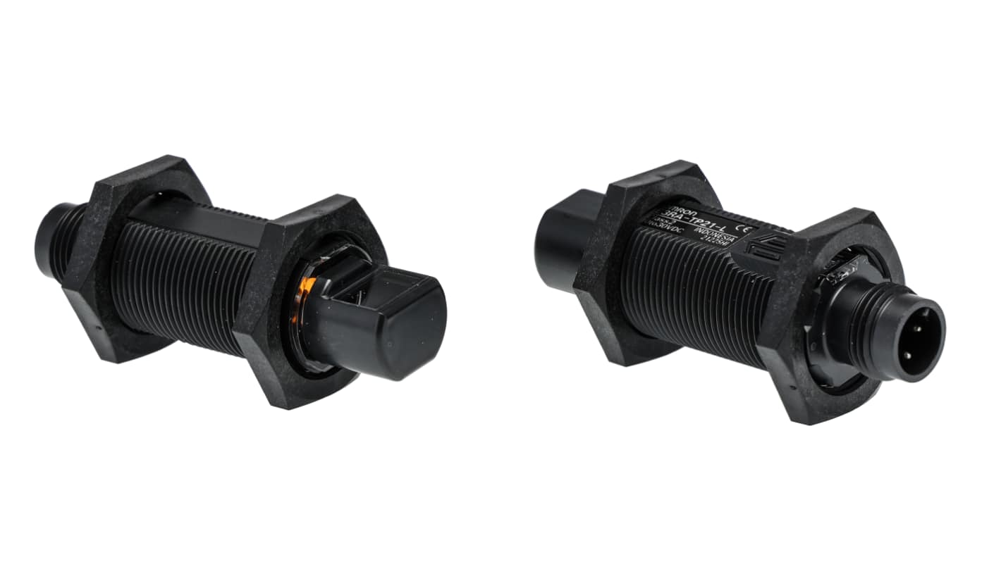 Omron Through Beam Photoelectric Sensor, Barrel Sensor, 15 m Detection Range