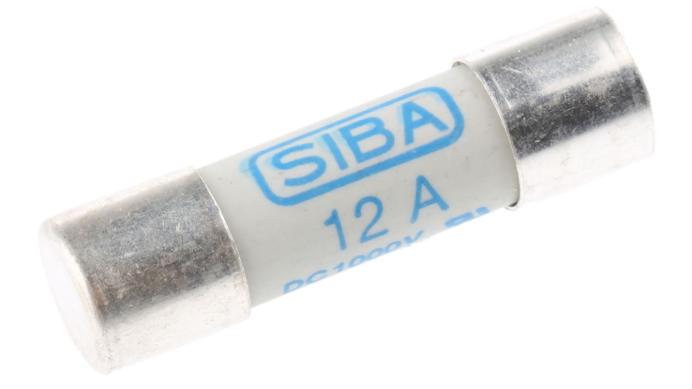 SIBA 陶瓷保险管, 12A, 1kV dc, 10 x 38mm, URZ系列
