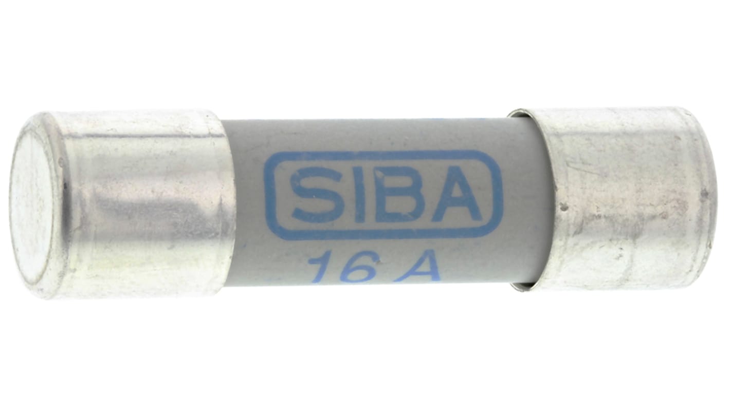 SIBA 16A Ceramic Cartridge Fuse, 10 x 38mm