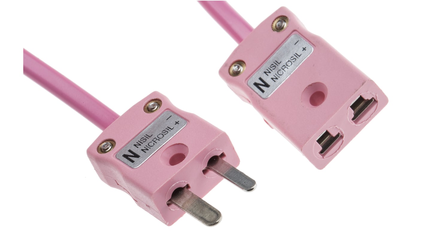 Cable alargador termopar RS PRO para termopares tipo N, temp. máx. +105°C, long. 5m, aislamiento de PVC
