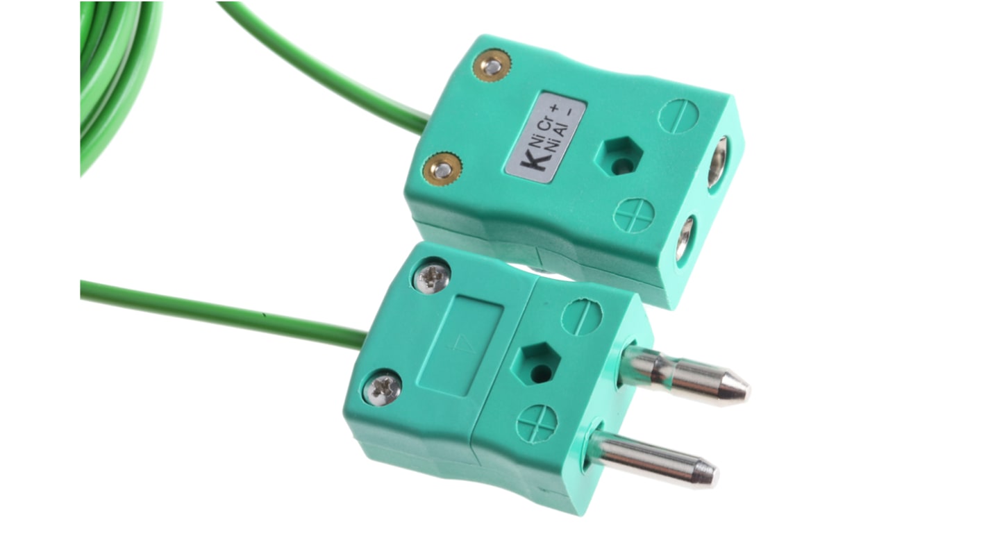 RS PRO Type K Thermocouple Cable/Wire Extension Lead, 2m, Unscreened, PVC Insulation, +105°C Max, 7/0.2mm