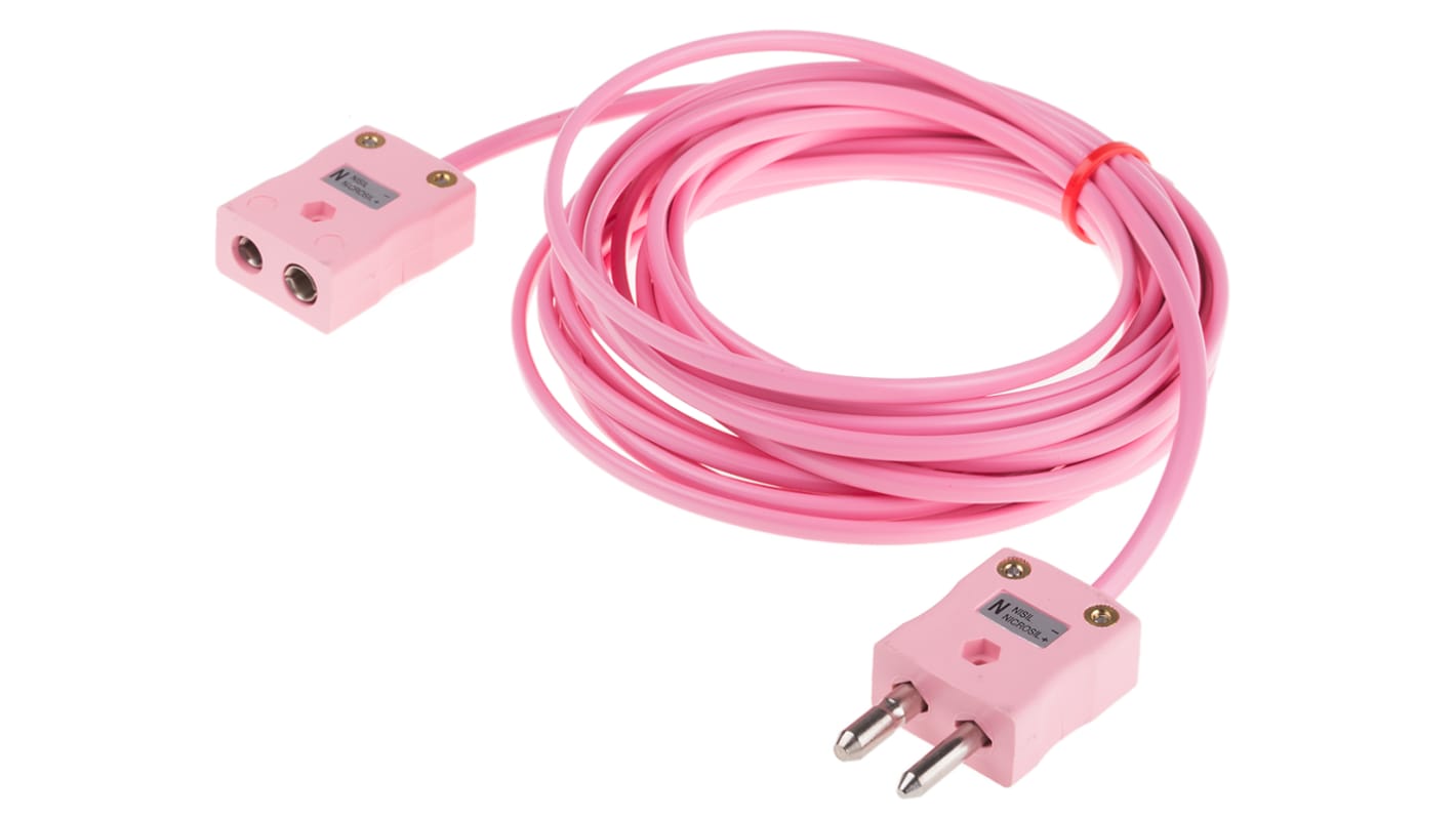 RS PRO Type N Thermocouple Cable/Wire Extension Lead, 5m, Unscreened, PVC Insulation, +105°C Max, 7/0.2mm