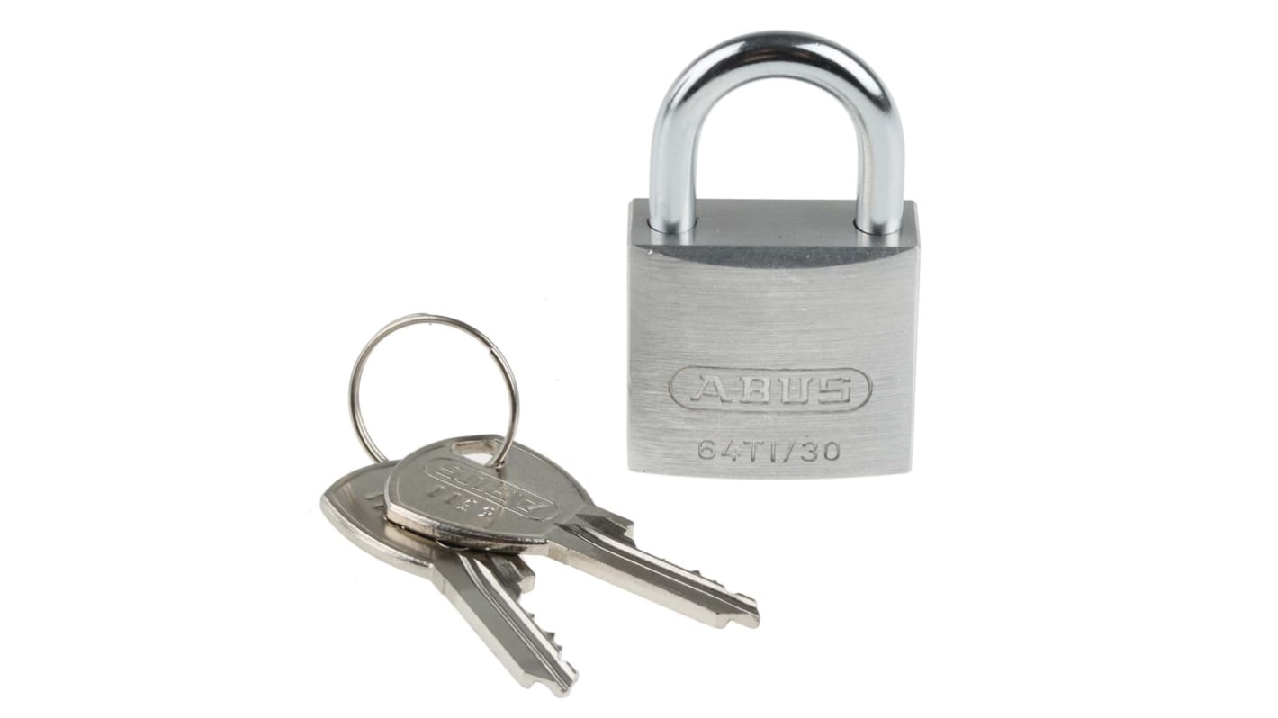 ABUS Key Weatherproof Titanium Weatherproof Padlock, Keyed Alike, 5mm Shackle, 30mm Body