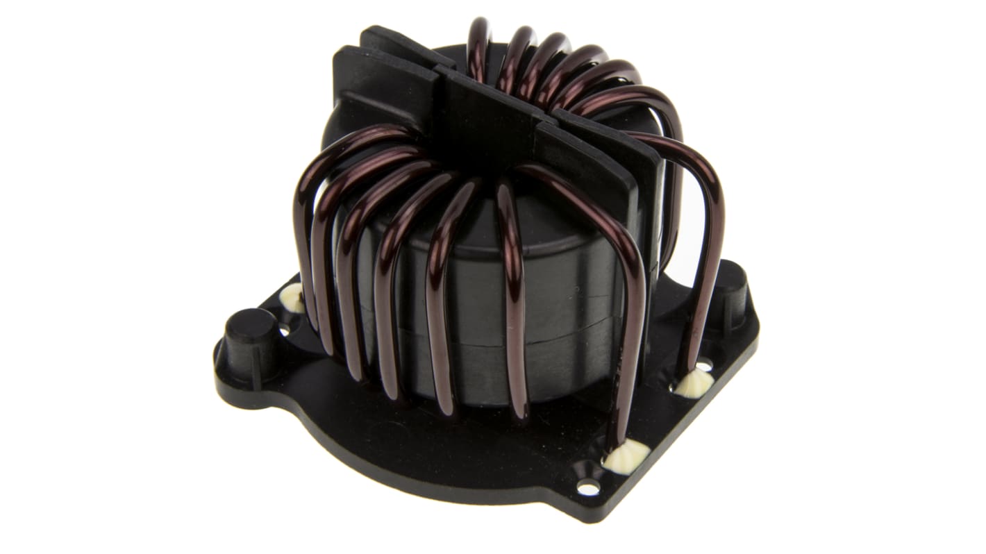 Schaffner 640 μH -30 → +50% Current Compensated Choke, Max SRF:400Hz, 25A Idc, 2.7mΩ Rdc 600,1000 V ac V dc, RB