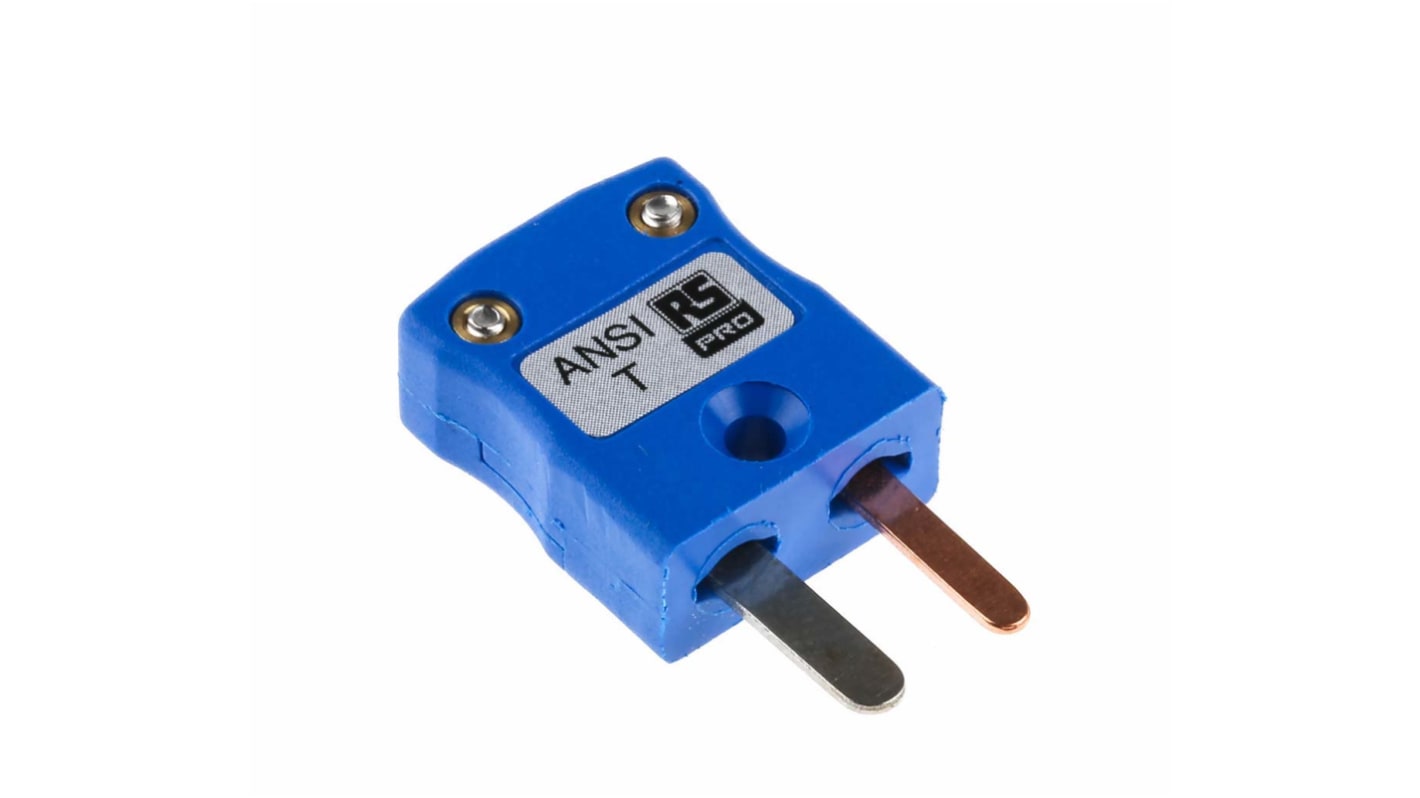RS PRO, Miniature Thermocouple Connector for Use with Type T Thermocouple, 4mm Probe, ANSI, RoHS Compliant Standard