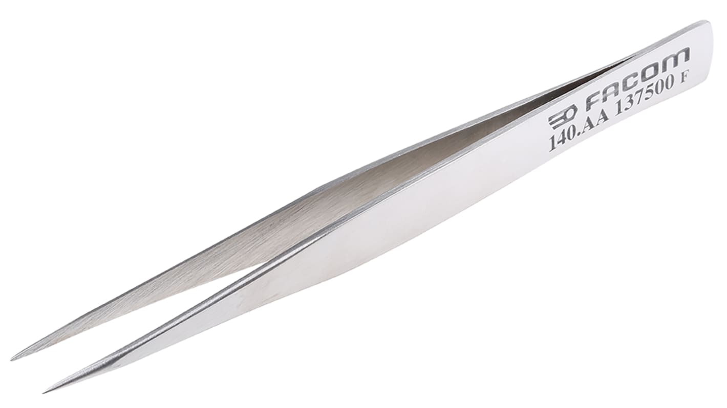 Facom 125 mm, Stainless Steel, Tweezers