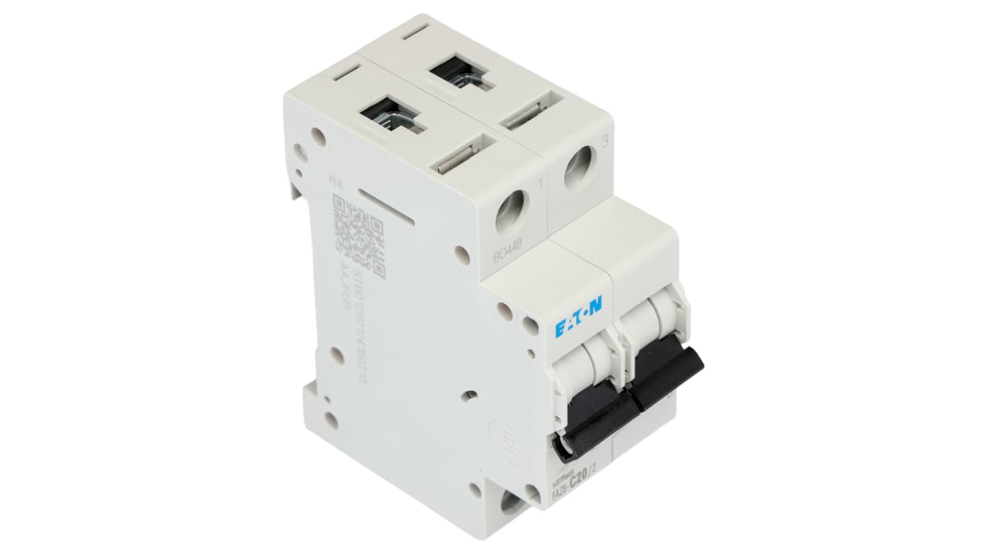 Eaton xEffect MCB, 2P, 20A Curve C, 230 → 400V AC, 6 kA Breaking Capacity