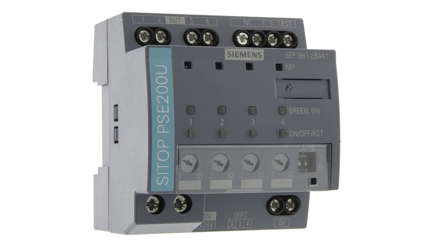 Siemens 选择模块, DIN 卡轨安装安装, 22 → 30V 直流输入, 24V 直流输出, 10A输出, SITOP PSE200U系列