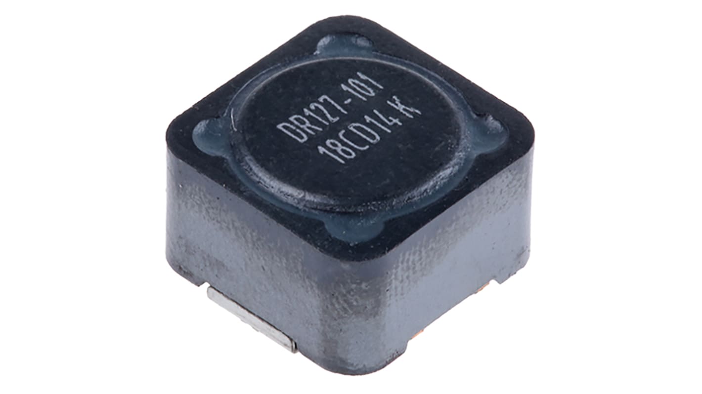 Eaton, 0127 Shielded Wire-wound SMD Inductor with a Ferrite Core, 100 μH ±20% Wire-Wound 3.64A Idc