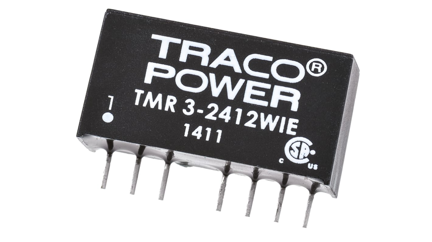 TRACOPOWER TMR 3WIE DC/DC-Wandler 3W 24 V dc IN, 12V dc OUT / 250mA Durchsteckmontage 1.5kV dc isoliert