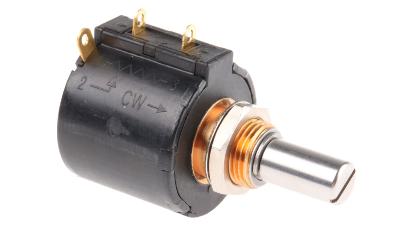 Bourns 3549 10kΩ Rotary Potentiometer 10-Turns 1-Gang Panel Mount, 3549S-1AG-103A