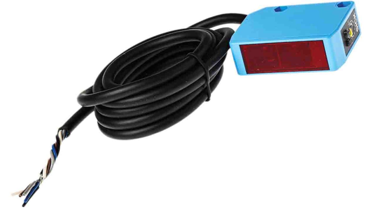 Rs-Online Sensore fotoelettrico Rettangolare SICK a retroriflessione rilevamento 100 mm → 15 m. uscita Relay