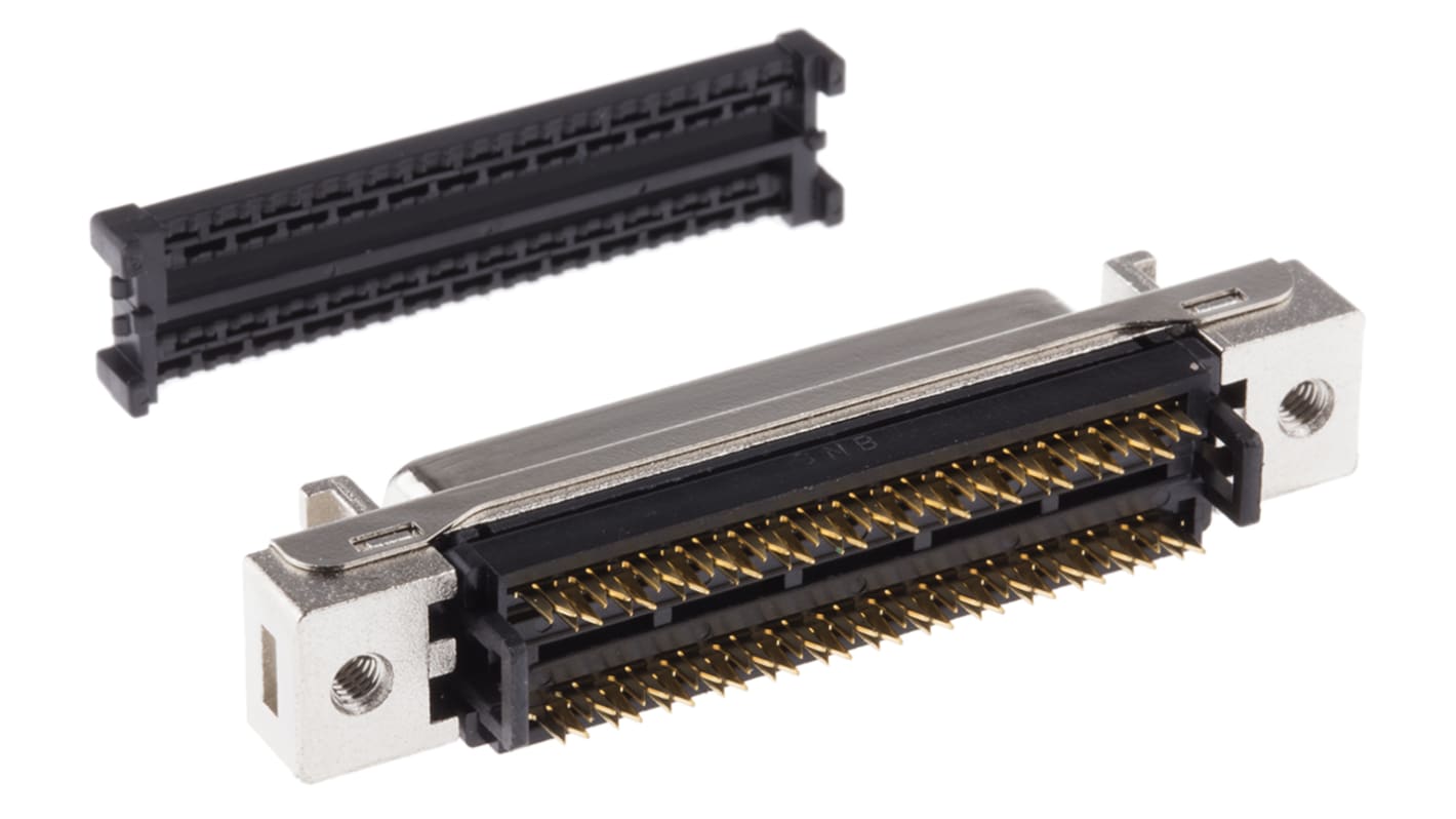 3M 102 Series, Female 50 Pin Straight Panel Mount IDC D-sub Connector 1.27mm Pitch, IDC, Quick Latch