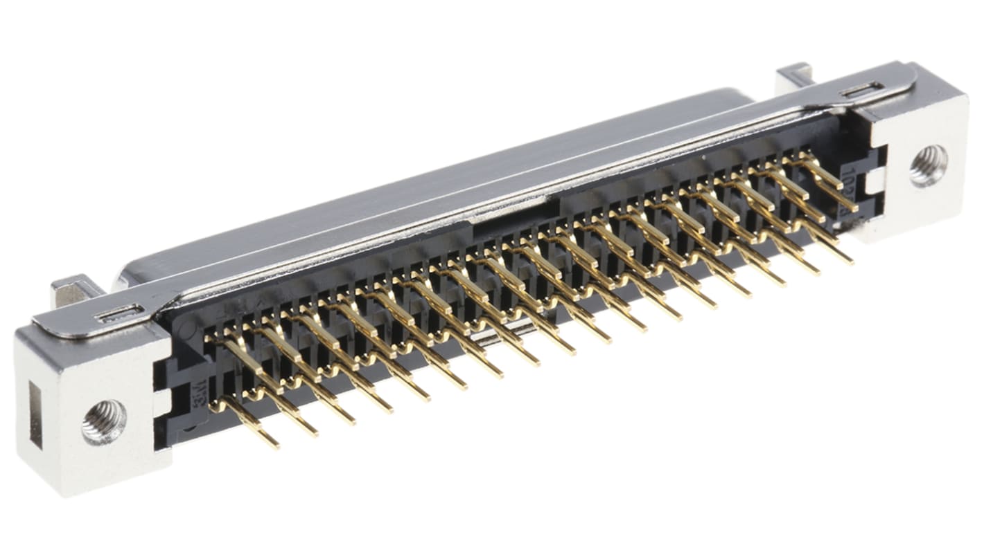 3M, 102 Female 68 Pin Straight Through Hole PCB D-sub Connector 1.27mm Pitch, Solder, Quick Latch