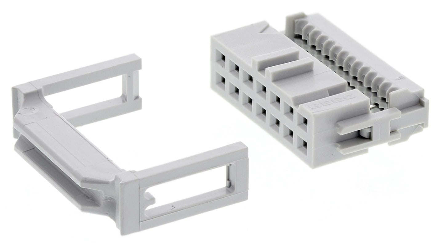 Amphenol Communications Solutions Quickie 14 Way Right Angle Cable Mount IDC Connector Socket, 2.54mm Pitch