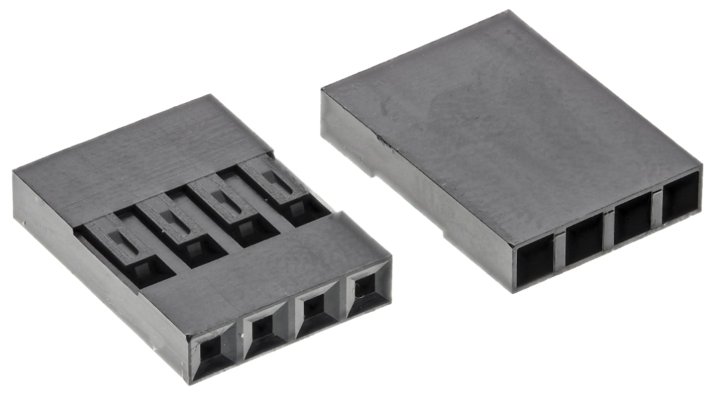 Amphenol Communications Solutions, Mini-PV Female Connector Housing, 2.54mm Pitch, 4 Way, 1 Row