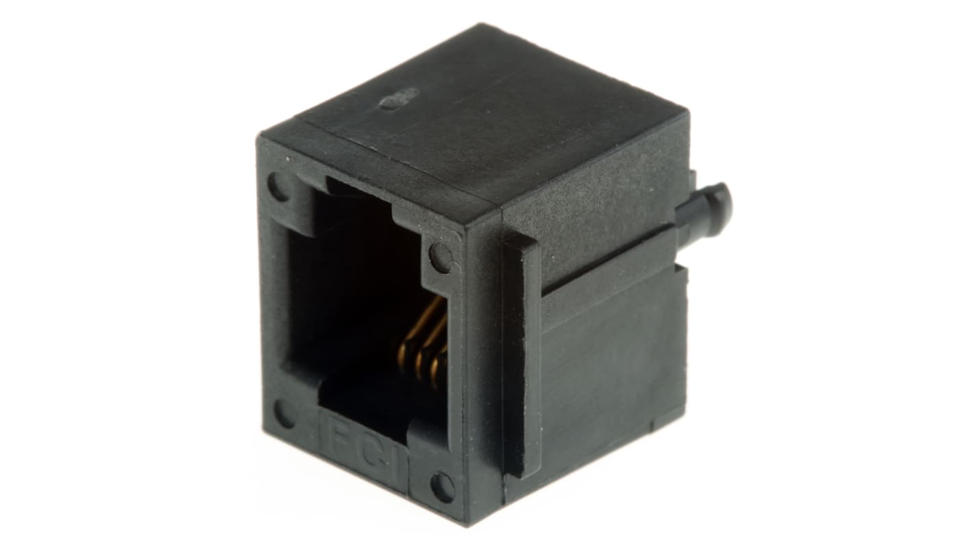 Amphenol ICC RJ45 csatlakozó 6P6C utas Cat3, Egyenes, Nő, MOD JACK sorozat 90512