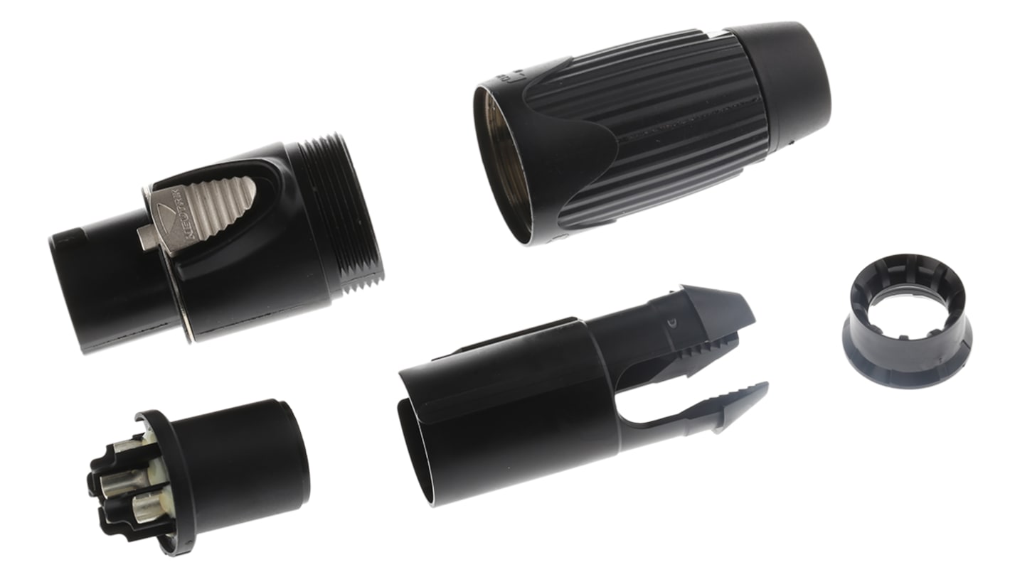 Neutrik NLT8FX-BAG Cable Mount Loudspeaker Connector Socket, 8 Way, 40A, Solder Termination