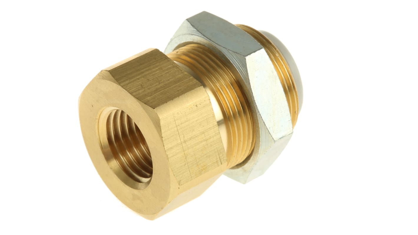 SMC KQ2 Series Bulkhead Threaded-to-Tube Adaptor, Rc 1/4 Female to Push In 10 mm, Threaded-to-Tube Connection Style