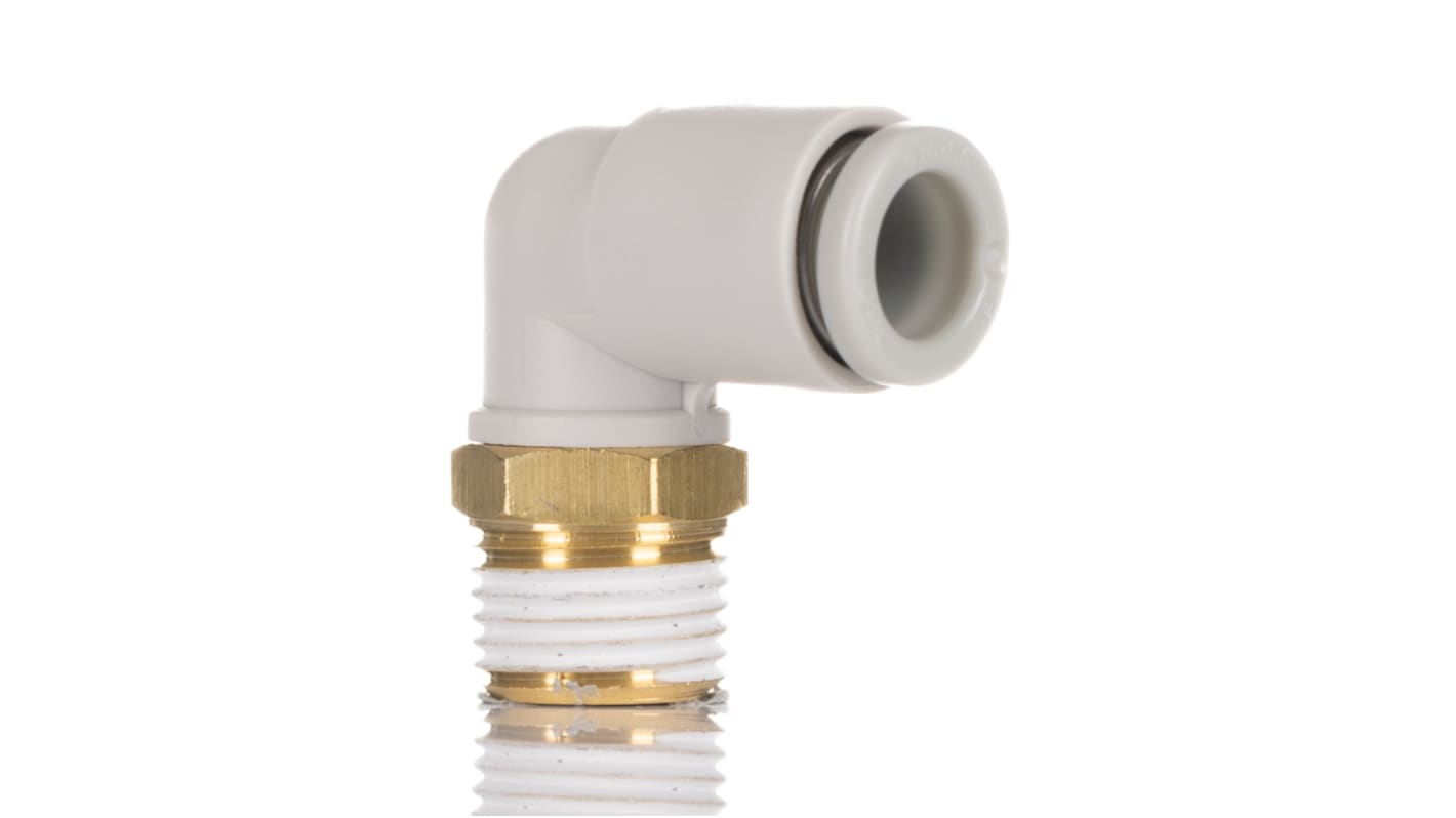 KQ2L06-01AS | SMC KQ2 Series Elbow Threaded Adaptor, R 1/8 Male to Push In 6 mm, Threaded-to-Tube Connection Style | RS KQ2L06-01AS | SMC KQ2 Series Elbow Threaded Adaptor, R 1/8 Male to Push In 6 mm, Threaded-to-Tube Connection Style | RS