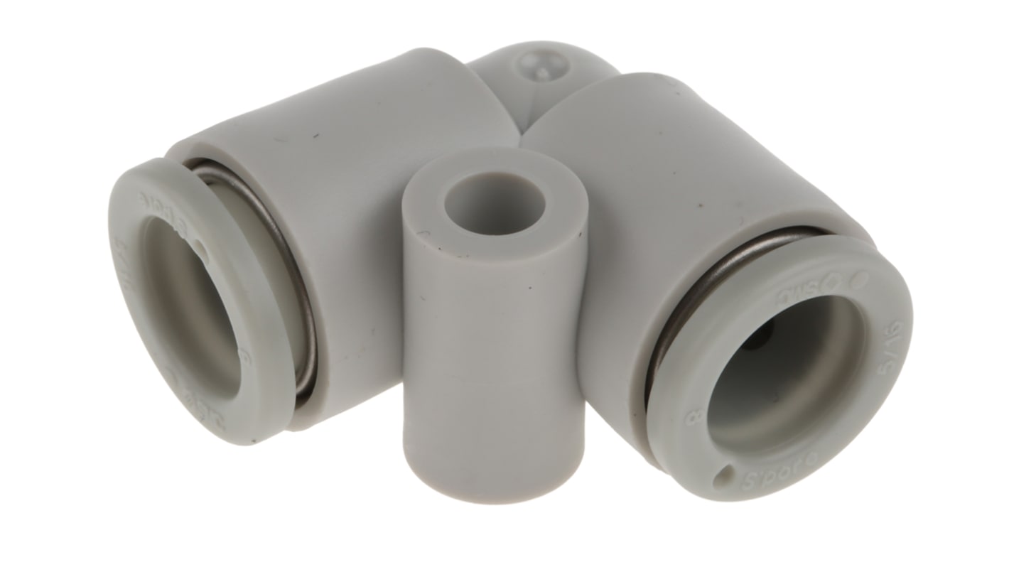 SMC KQ2 Series Elbow Tube-toTube Adaptor, Push In 8 mm to Push In 8 mm, Tube-to-Tube Connection Style