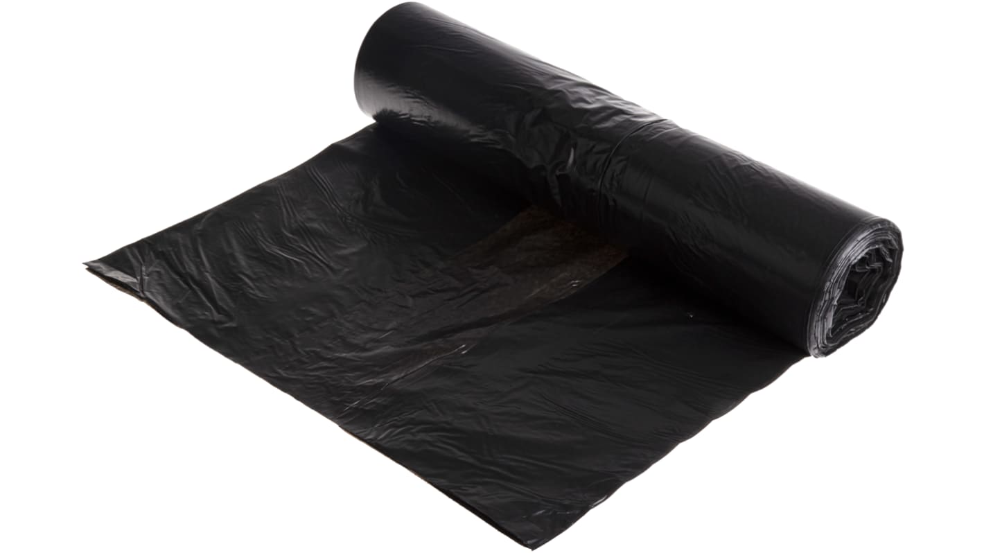 Black plastic bag for garbage 2025