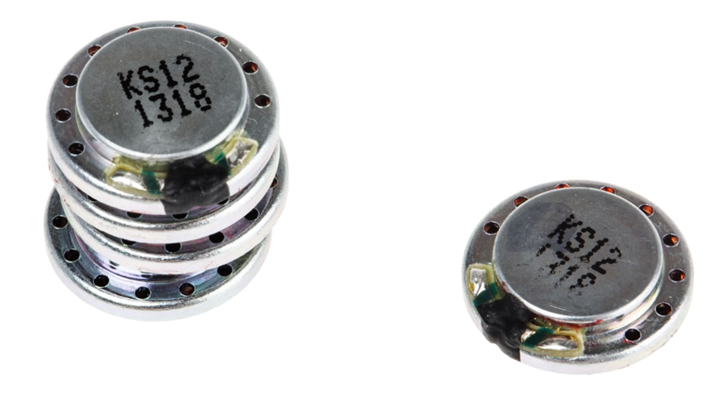 RS PRO 圧電型サウンダー 8Ω,定格出力：0.5W 28 (Dia.) x 4.6mm