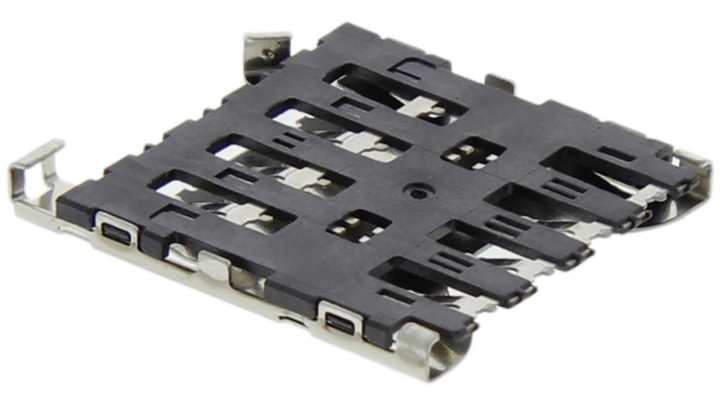 Molex microSIM Speicherkarten-Steckverbinder Buchse, 6-polig / 1-reihig, Raster 2.54mm, Push/Pull