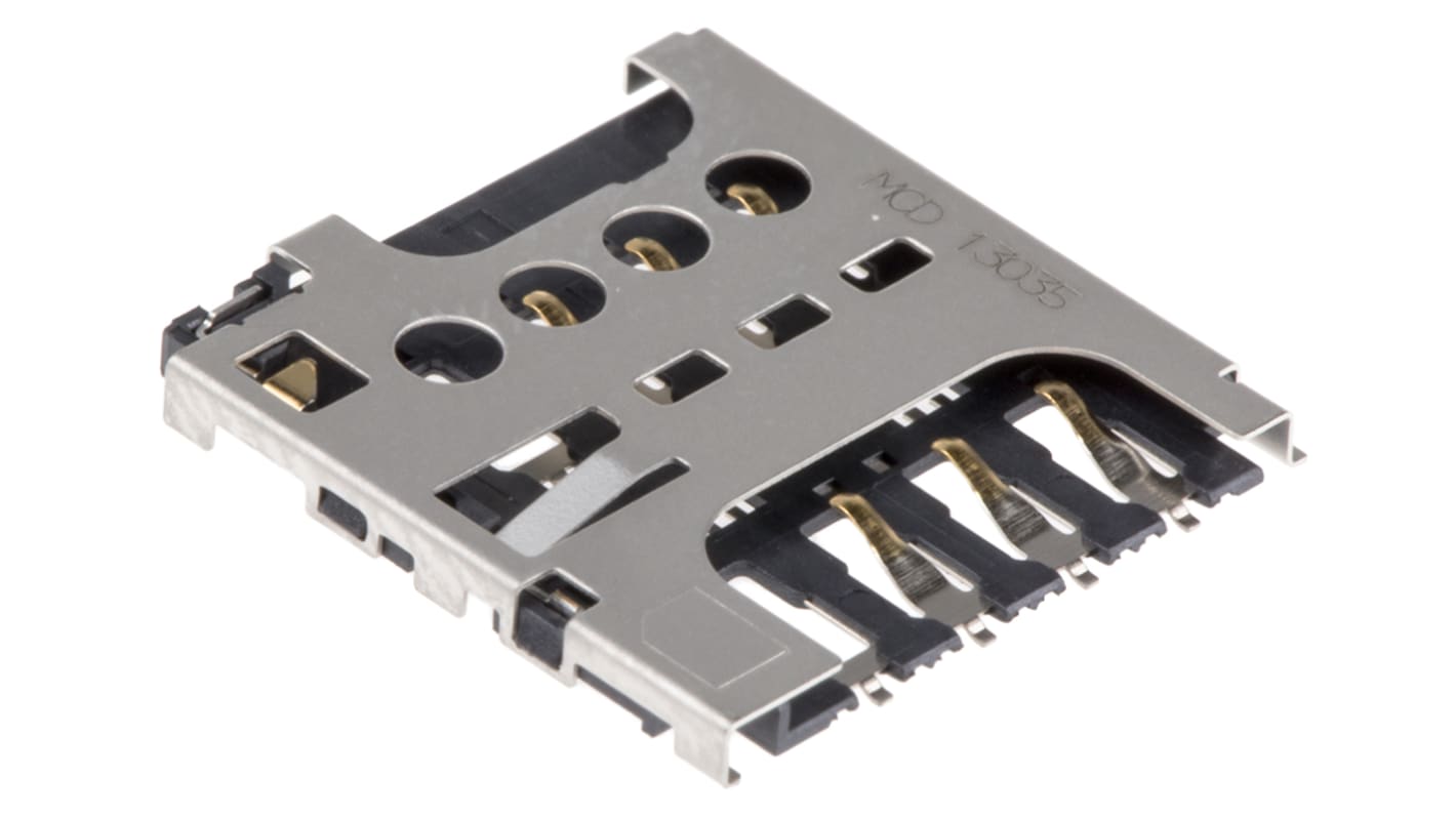 Molex microSIM Speicherkarten-Steckverbinder Buchse, 6-polig / 1-reihig, Raster 2.54mm
