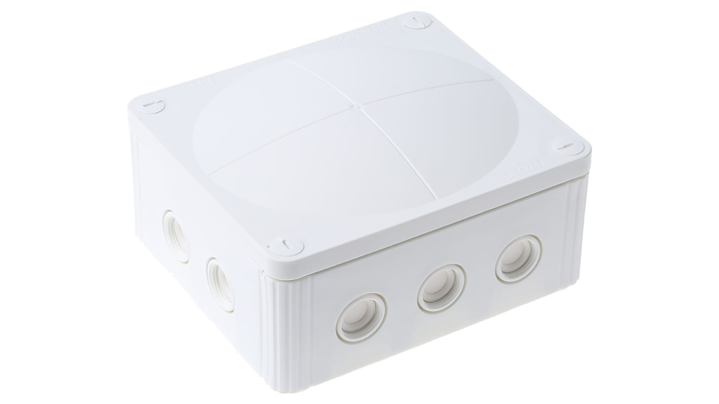 WISKA Combi Series White Polypropylene Junction Box, IP66, IP67, 160 x 140 x 81mm